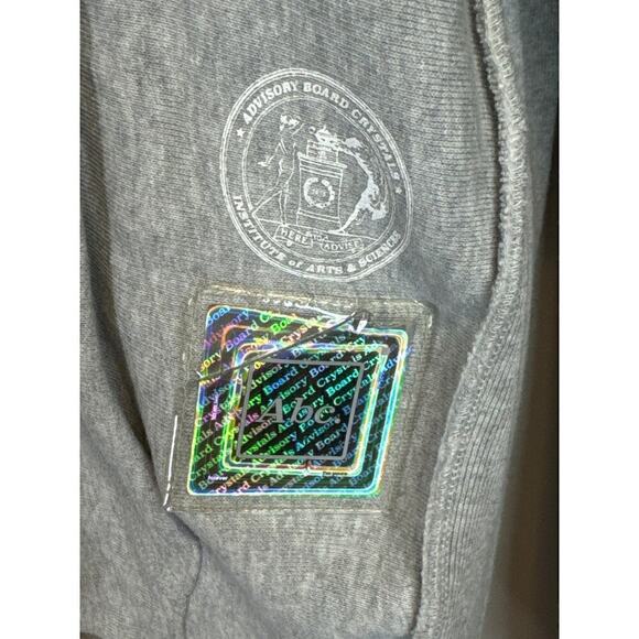 Advisory Board Crystals‎ Planet Saving 2 Gray Cotton Pullover Hoodie Large RARE! - Picture 4 of 14